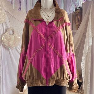 Oleg Cassini Vintage 80s/90s Silk Windbreaker Jacket